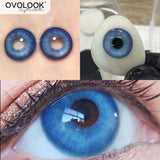 Popxstar 1 Pair/2pcs Lenses Blue Series Beauty Contact Lenses for Eyes Comestics Natural Pupil Eye Color Lens Myopia Brown Lenses