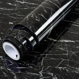 Popxstar Black Marble Kitchen Home Peel and Stick Wallpaper For CounterTable Desk Bathroom PVC Waterproof Self Adhesive Contact Paper