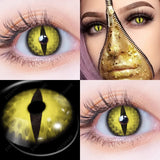 Popxstar  1 Pair Cosplay Contact Lenses Beautiful Pupil Eye Cosmetic Colorful Contact Lenses Halloween Yearly Eyes Contact Lens
