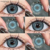 Popxstar  1Pair Contact Lenses For Eyes Color Natural Blue Brown  Beauty Yearly Cosmetic Contacts Eyes Makeup Eye Contacts Lens