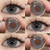 Popxstar  1 Pair 14.5MM Large Diameter Color Contact Lenses Big Eyes Black Contacts For Eyes Brown Lenses Cosmetic Contact Lenses