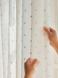Popxstar  Instagram style cute rainbow bean linen curtain window screen