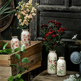 Popxstar  Retro Pastoral Ceramic Vase Home Furnished Ice Cracked Flower Pot Decorative Dry Flower Hydroponic Flower Arrangement Device