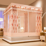 New Design 2 Layer Mosquito Net Large Space Dust Baby Anti-drop Bracket Encryption Bed Canopy Curtains 1.7M Height