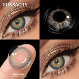 Popxstar   2pcs Hot Selling Colored Contact Lenses for Eyes Beauty Pupils Natural Brown Gray Lens Women Men Cosmetics  Yearly Use