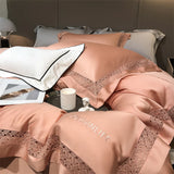 Popxstar  800TC Lyocell Eucalyptus Fiber Soft Silky Cool Feeling Bedding Set Glossy Duvet Cover Bed Sheet Sheet Pillowcases 4Pcs