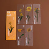 Popxstar 5Pcs Flower Series Bookmarks for Books PVC Book Mark Page Marker Cute Stationery Student School Supplies