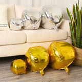 Popxstar 2/5PCS 18/22/36inch Foil Sphere Balloons 4D Balloons Glod Silver Rose Gold Big Round Mylar Balloons for Birthday Party Decor
