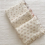 Popxstar INS Ruffle Edge Gauze 100% Cotton Princess Pillow Case 30X50 48X74cm Breathable Pillowcase Decorative for Home Bedding Bedroom