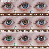 Popxstar   Colored Lenses 1pair Brown Natural Eye Makeup Contacts Gray Pupils Blue Green Lens Yearly Fashion Cosmetics SoftLens