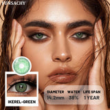 Popxstar  1 pair Green Color Series Contact Lenses for Eyes Natural Blue Lenses Eye Makeup Beauty Pupils Yearly Use Cosmetics Len