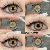 Popxstar  1 Pair 0~-6.00 degree Myopia Lenses Colored Contact Lenses with Prescription Lenses with Degree Green Lenses blue lenses