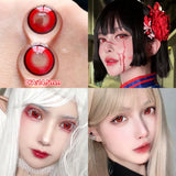 Popxstar  2pcs/pair Beauty Purple Contact Lenses for Eyes Myopia Colored Contact Lenses Natural Blue Lens Fashion Cosplay Pupils