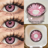 1pair Green and Red Anime Cosplay Colored Contact Lenses for Cosplayers: Daily, Party, and Eye Beauty Makeup Contacts