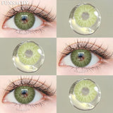 Popxstar  1pair Colorcon Contact Lenses Green Color Lens Natural Brown Eye Contacts Gray Pupils Beautiful Cosmetic Yearly Lenses