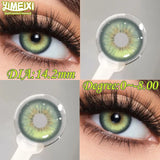 Popxstar  2PCS New Green Color Contact Lenses with Prescription Natural Blue Contact Lens Yearly Cosmetics Gray Pupils Iris Lens