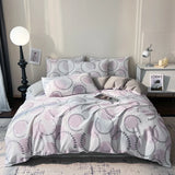 Nordic Style 100% Cotton Duvet Cover Set 1 Duvet Cover 2 Pillowcase Plaid Print Bedding Standard Size Bedroom Decoration