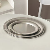 Popxstar Stainless Steel Oval Plate Cake Dessert Fruit Bread Afternoon Tea Tray Jewelry Display Storage Tray Home Kitchen Accessories