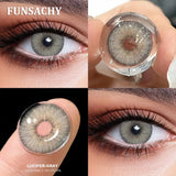 Popxstar  1 Pair Dark Black Color Contact Lenses for Eyes Natural Brown Grey Eye Contacts Beautiful Pupils Makeup Lens Yearly Use