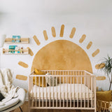 Popxstar  Boho Sun Fabric Wallpaper Kids Wall Stickers Nursery Self-Adhesive Kindergarten Children Baby's Room Bedroom Home Decor
