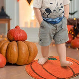 Popxstar Halloween Pumpkins Floor Door Mats Waterproof Kitchen Flannel Carpets Hallway Rugs Bedroom Bathroom Non-Slip Entrance Doormat