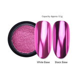 Popxstar Aurora Pearl Nude Pink White Nails Glitter Dust Chrome Moonlight White Rubbing on Powder Shell Mirror Pigment Nail Art Supplies