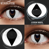 Popxstar  1 Pair yellow cosplay color contact lenses for eyes crazy Halloween cat Eye makeup Role playing Eye cosmetics red lens