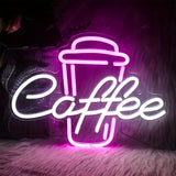 Coffee Led Neon Signs For Wall Decor, For Living Room Bistro Cafe Shop Man Cave Party Led Art Wall Decorative Lights