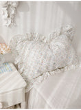 1 Piece Brief Pillowcase Ruffle Design Pillow Cover Floral Printed Princess Pillow Case