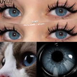 Popxstar 2025 New Fashion Color Contact Lenses for Eyes Green Colorful Makeup High level of comfort Yearly 2pcs/pair