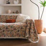 Multifunction Soft Sofa Towel Anti Cat Scratch Jacquard Thick Colored Flower Thick Sofa Cover for Living Room Sofa Blanket