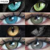 Popxstar  New 1Pair Fashion Big Lenses Myopia Colored Contact Lenses for Eyes Beauty Blue Eyes Lenses Green Pupils Brown Grey Lens