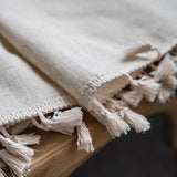 Popxstar Curtains for Living Room Luxury Beige Tassel Crochet Blackout Curtains 1Panels Semi-Sheer Rustic Boho Bedroom Home Decoration