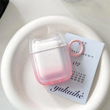 Popxstar  Creative Simple Style Candy Colour Gradient Transparent Acrylic Silicone Headphone Cover Case For AirPods 1 2 3 4 Pro 2 Fundas
