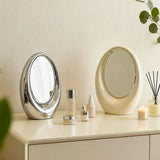 Popxstar  Creativity Flip Double-sided Mirrors Home Desktop Premium Feel Elliptical Mirror Room Decoration Makeup Mirrors Home Decor Gifts