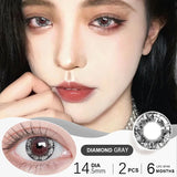 2pcs Diamond Cosplay Nightclub Party Contact Lenses Luxury Cosmetic Eye Softlens
