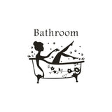 Popxstar Bathroom Wall Sticker Toilet Decor Living Room Cabinet Home Decoration Decals Beautify Self Adhesive Mural WC Sign Doorway