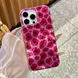 Popxstar  Pink Leopard Print Phone Case For iPhone 17 Pro Max Air 16 15 14 13 12 11 XS X XR 7 8 Plus 16E Shockproof Silicone Bumper Cover