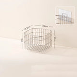 Metal stainless steel storage basket kitchen toilet bathroom storage rack shelf household Small item storage