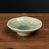 Popxstar  Tea Plate Delicate Cooking Tea in The Oven Afternoon Dim Sum Dried Fruit Plate Ceramic Fruit Plate