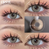 Popxstar  1Pair Myopia Colour Contacts Lenses Prescription Myopia Circular Green  Eye Blue Lenses Makeup Beauty Pupil Gray Eyes