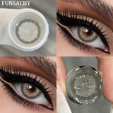 Popxstar  2pcs Colored Contact Lenses for Eyes Blue Pupils Lens Natural Brown Softlens Beautiful Cosmetic Gray Green Eye Contacts