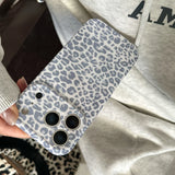 Lovely Pink Leopard Pattern Lens Protection Phone Case for IPhone 14 15 16 Pro Max Shockproof Cover for Iphone 17 Pro Air Case