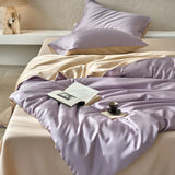 Popxstar High-end 65% Lyocell Fiber + 35% Cotton Bedding Set Queen Fresh Natural Plant Duvet Cover Set with Sheets Quilt Cover Pillowcase
