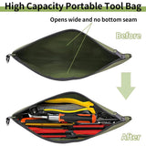 Popxstar  Waterproof Tool Bag Zipper Pouch Multi-Function Bag Wear-Resistant Tool Organizers for Camping Woodworking Electrician Gardening