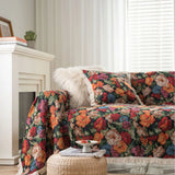 Multifunction Soft Sofa Towel Anti Cat Scratch Jacquard Thick Colored Flower Thick Sofa Cover for Living Room Sofa Blanket