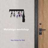 Popxstar Metal Key Holder Home Wall Hooks Organizer Door Entryway Hallway Kitchen Wall Bedroom Decor Rack with 7/9 Hooks