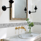 Popxstar  41 Styles Baseboard Stickers Waterproof Peel & Stick Waistline Wall Sticker Floor Border Sticker For Kitchen Bathroom 10x200cm