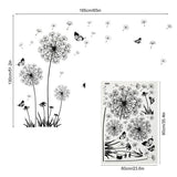 Popxstar Black Dandelion Sitting Room Bedroom Wall Stickers Household Adornment Decor Decals Mural Art Poster On The Wall