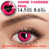 Popxstar 2Pcs/Pair Cosplay Color Contact Lenses for Eyes Anime Accessories Orange Pink Green Rainbow Lens Pupilentes
